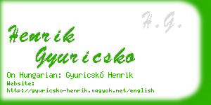 henrik gyuricsko business card